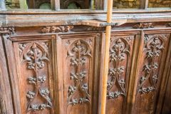 The base of the 15th century screen