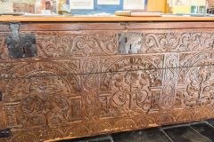 An ornate 17th-century chest