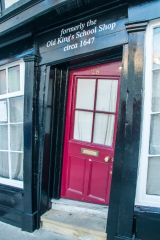 The decidedly skewed front door