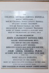 Colonel Arthur Daniel memorial (and other Daniells)