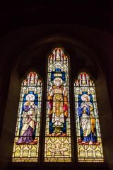 The east window, commemorating Captain Leslie Martin