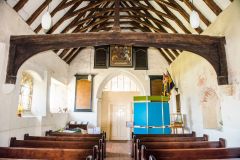 The church interior, looking west
