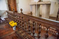 The beautifully carved 1662 communion rails