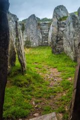 Looking out of the burial chamber
