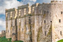 Tudor windows in the east wall of the castle