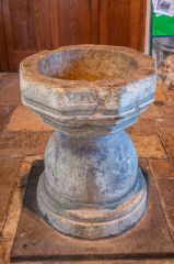 The restored medieval font