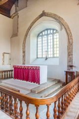 The communion rails and high altar
