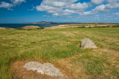 A pair of fallen outlying stones