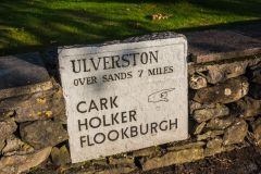 A picturesque road sign on the edge of Cartmel
