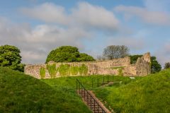 Climbing the castle motte