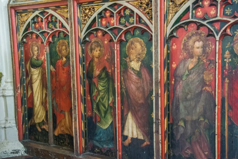 The 15th century rood screen base