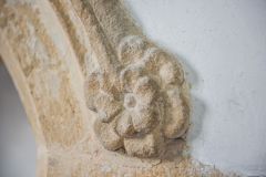 Carved rose on the medieval sedilia
