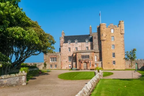 The front drive and castle entrance