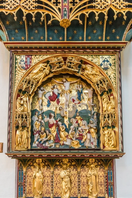 The ornate 16th century reredos