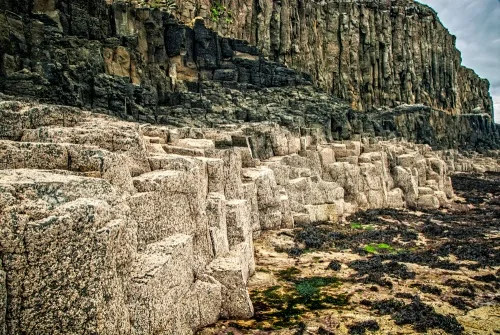 Rock formations along the shore