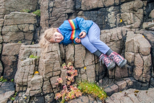 Resting by the cave mouth