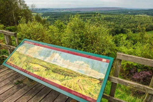Panoramic views from the Camps over the moorland to the north