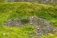 Remains of an enclosure below the second castle