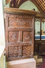 1661 pulpit made from box pew panels