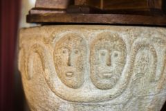 Double faces on the early medieval font