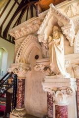 The extravagantly carved 19th century pulpit