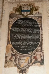 Robert Quatremain memorial (d. 1692)
