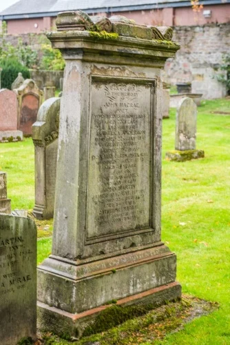 Gravestone of poet John Macrae (d 1864)