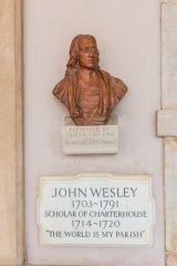 John Wesley memorial in the ante-chapel
