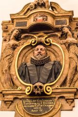 John Law wall monument in the chapel