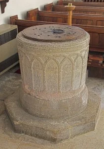  early Norman tub font