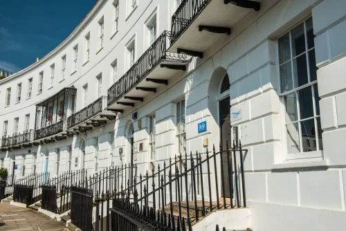 Elegant terraced houses in Royal Parade