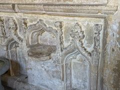 Piscina built into the Franklin's Tomb