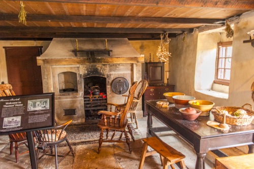 Inside the birthplace cottage