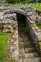Steps leading down to the strongroom