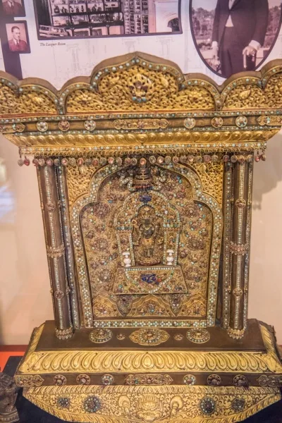 A 19th-century gilded Buddhist shrine