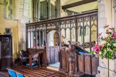 Chilbolton, St Mary-the-Less Church, The restored 15th century screen