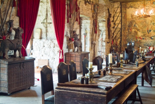 The castle dining room