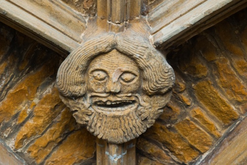 Green Man roof boss
