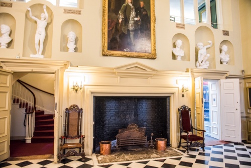 The ornate entrance hall of Christchurch Mansion