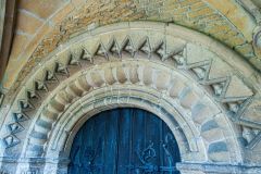 Carved moulding, south doorway arch