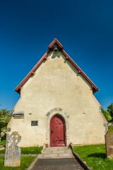 The west gable and entrance