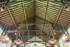 The ironwork hammerbeam roof