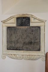 Gyles Harris memorial, 1647