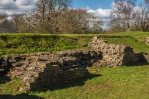 Exposed wall from the east