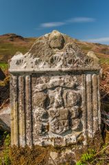 Campbell coat of arms on a 1737 gravestone