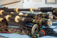 Captain Allan Cameron of Lochiel's bagpipes, c. 1895
