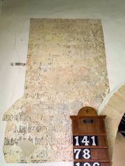 17th-century text, north-east corner of nave