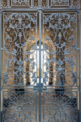 Wrought iron entrance gates