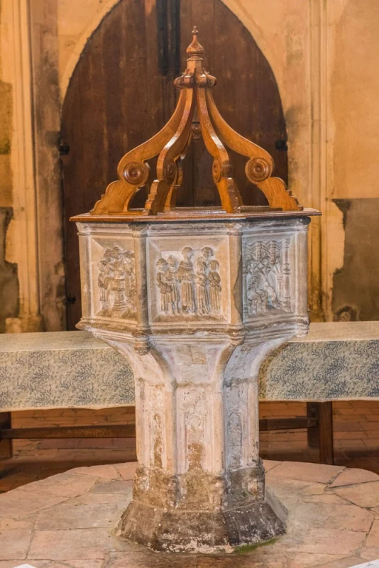 The 15th century Seven Sacrament font
