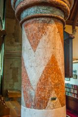 Chevron painting, nave pillar